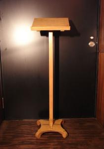 wood menu stand