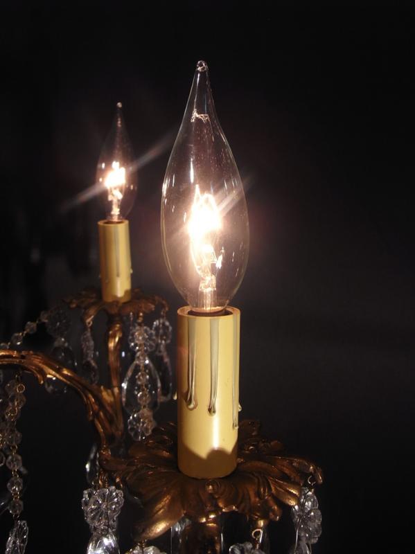 インテリア照明、アンティークフランスシャンデリア、真鍮製シャンデリア、ねじれフレンチシャンデリア　LCH 0998（3）