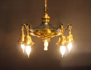 Italian Industrial chandelier 5灯
