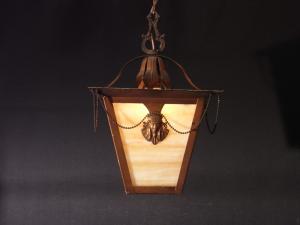 brass & marble glass lamp 1灯