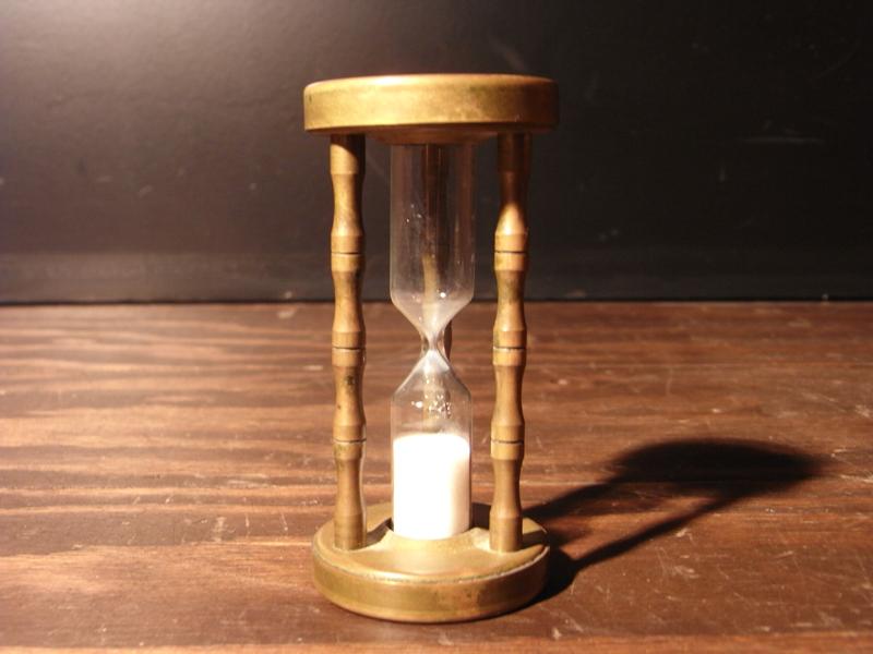 Italian brass hourglass