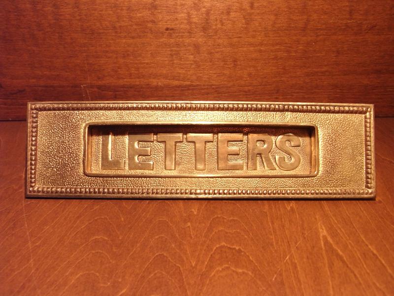 Italian brass mail slot