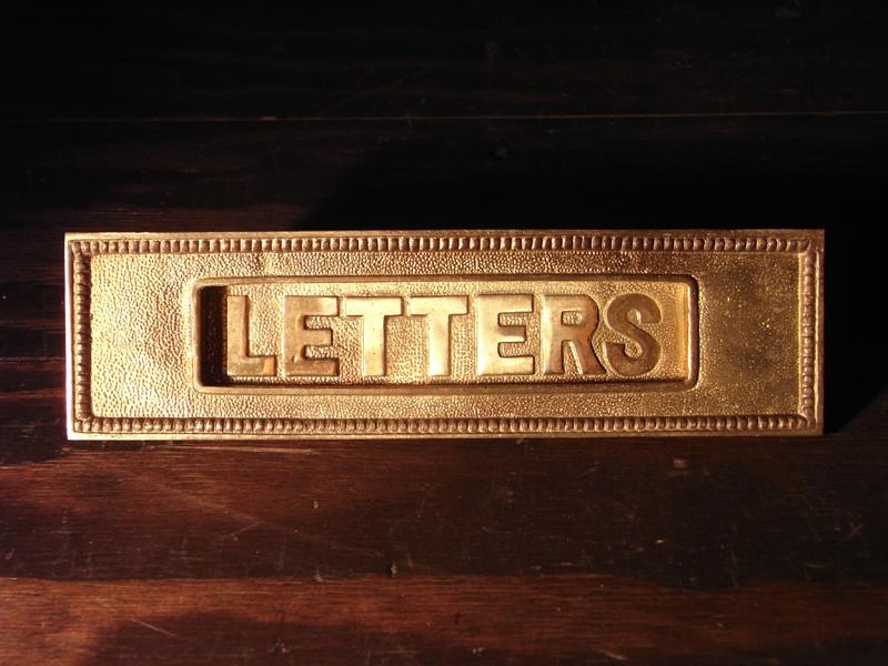 Italian brass mail slot