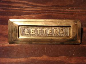 Italian brass mail slot