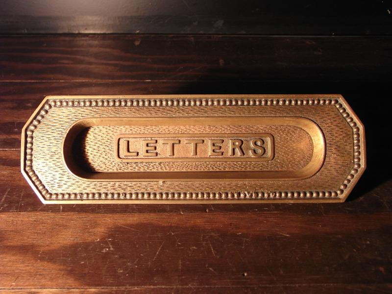 Italian brass mail slot