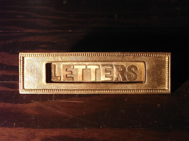 Italian brass mail slot