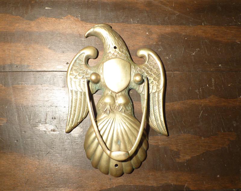 Italian brass eagle door knocker