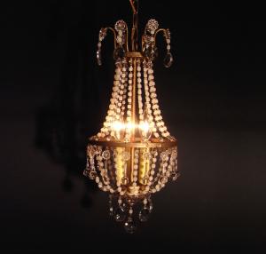 French pear chandelier 3灯