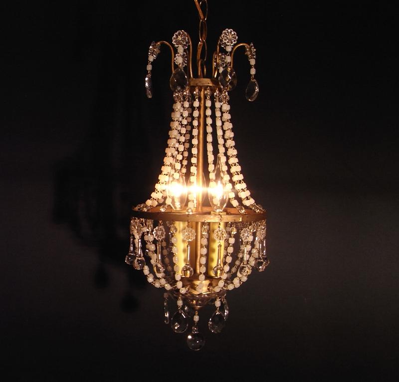 French pear chandelier 3灯