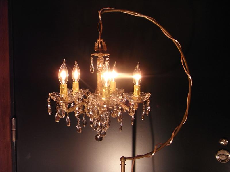 スペイン製真鍮シャンデリア（クリスタルガラスビーズシャンデリア）インテリア照明、リビング照明　LCF 0073（4）
