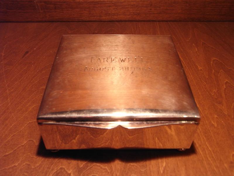 silver FAREWELL jewelry case