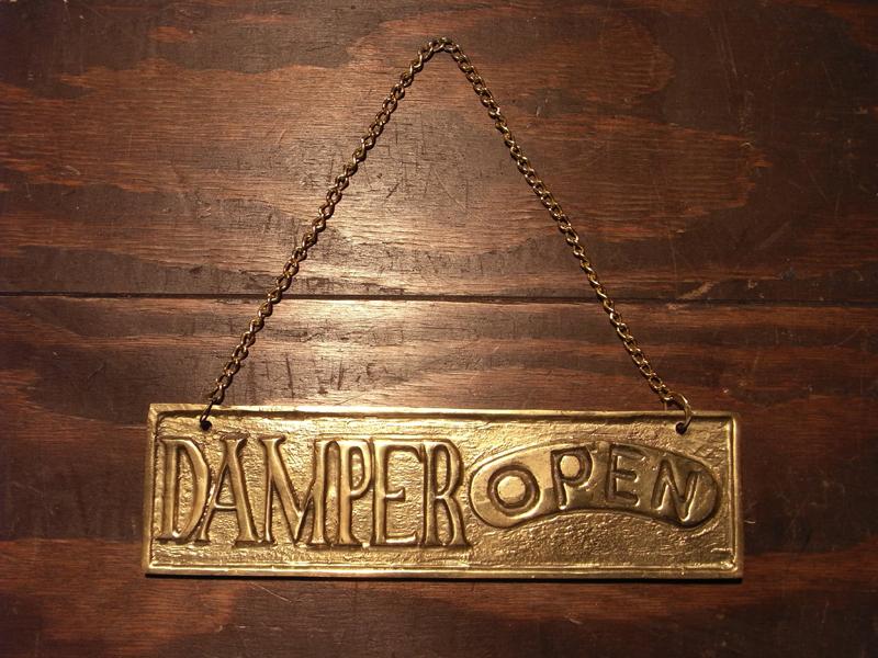 DAMPER OPEN & CLOSE sign