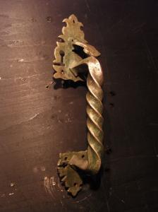 English brass door handle