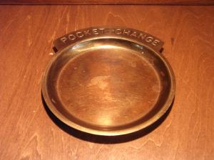 brass POCKET CHANGE tray