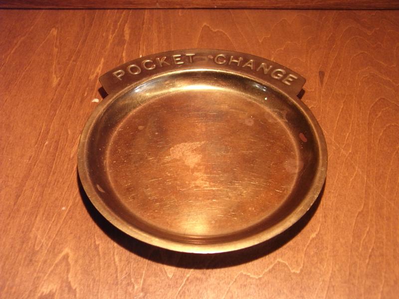 brass POCKET CHANGE tray