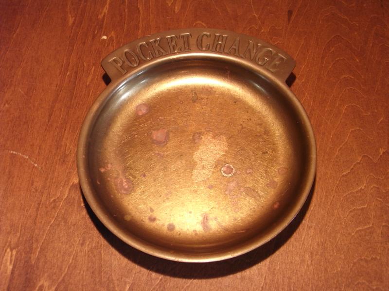 brass POCKET CHANGE tray