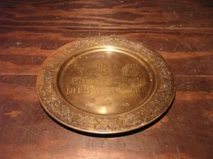 brass rose motto tray