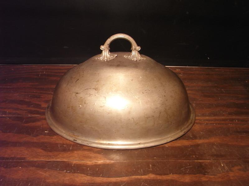 English silver food dome cover