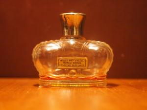 French crown glass perfume bottle