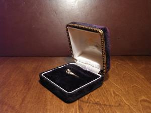 purple velvet ring case