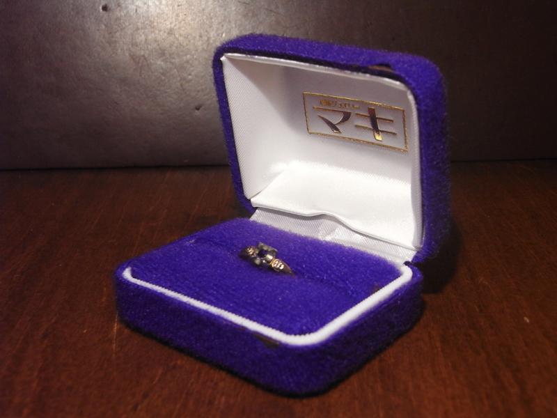 purple velvet ring case