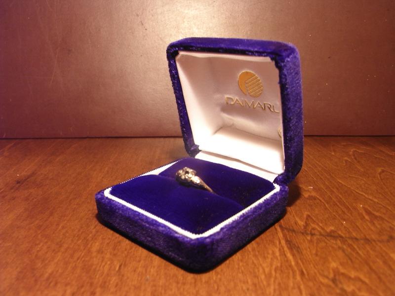 purple velvet ring case