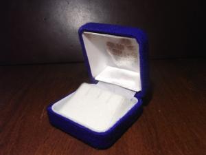 blue velvet jewelry case