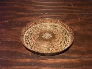 brass round tray