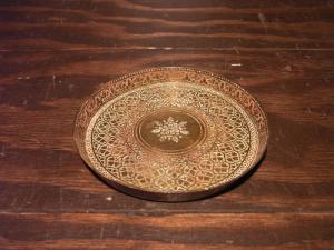 brass round tray