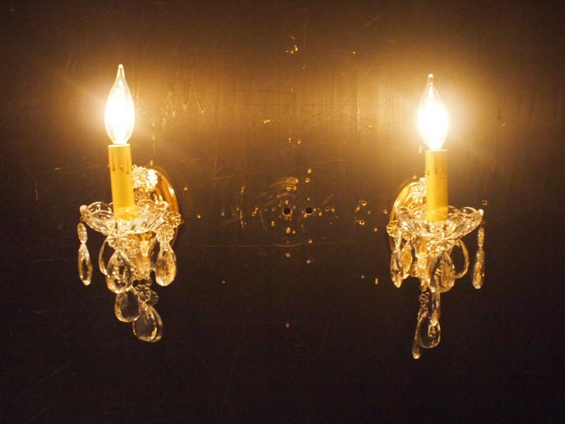 Czechoslovak glass Maria Theresa wall bracket 1灯 <PAIR>(2ペアあり)