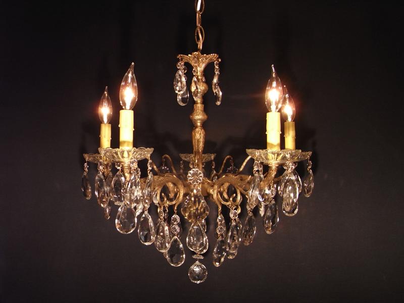 Spanish brass chandelier 5灯