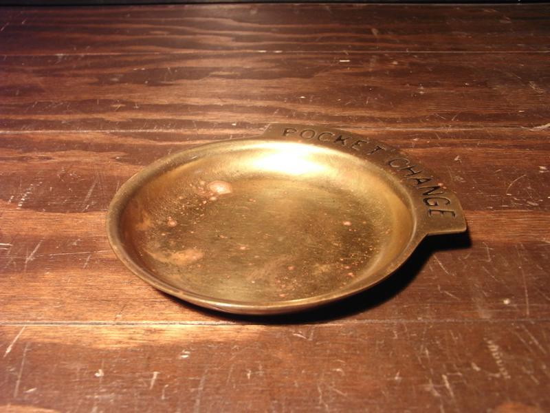 brass ”POCKET CHANGE” tray