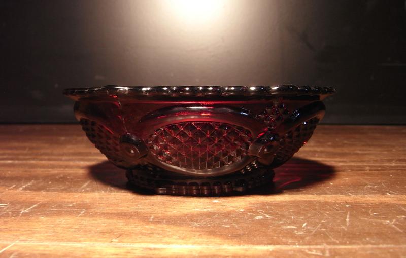 Avon red glass bowl