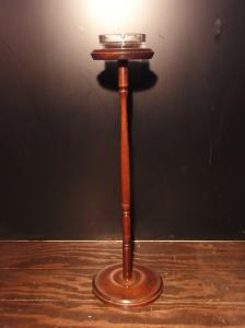 English wood ashtray stand