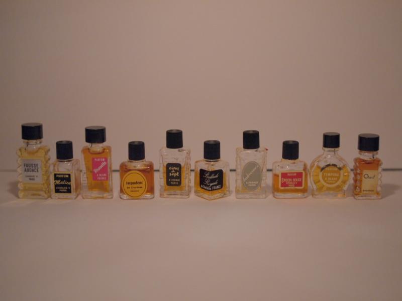 PARFUMS DE FRANCE香水瓶、ミニチュア香水ボトル、ミニガラスボトル、サンプルガラス瓶 LCC 0463(4)