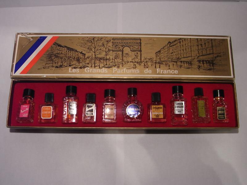 Les Grands Parfums de France香水瓶、ミニチュア香水ボトル、ミニガラスボトル、サンプルガラス瓶　LCC 0660（1）