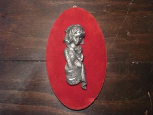 French red velvet wall ornament