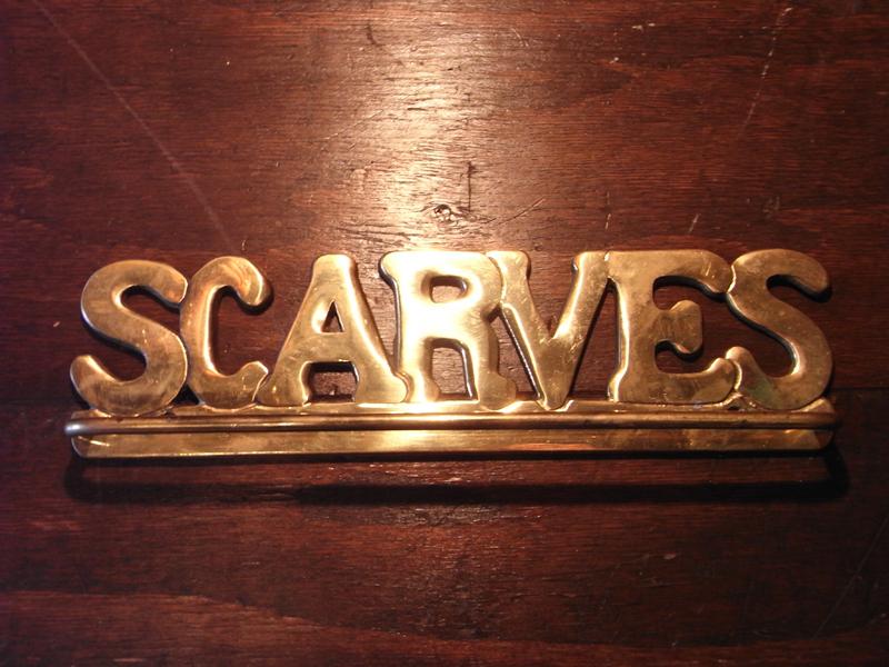 Italian brass ”SCARVES ” holder