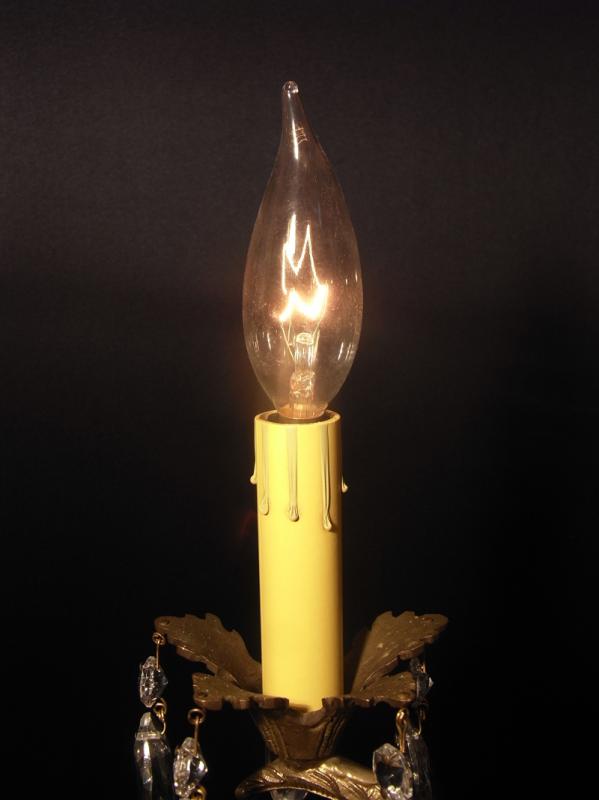 スペイン製真鍮シャンデリア（クリスタルガラスビーズシャンデリア）インテリア照明　LCH 1055（3）