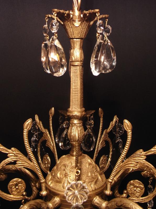 スペイン製真鍮シャンデリア（クリスタルガラスビーズシャンデリア）インテリア照明　LCH 1055（4）