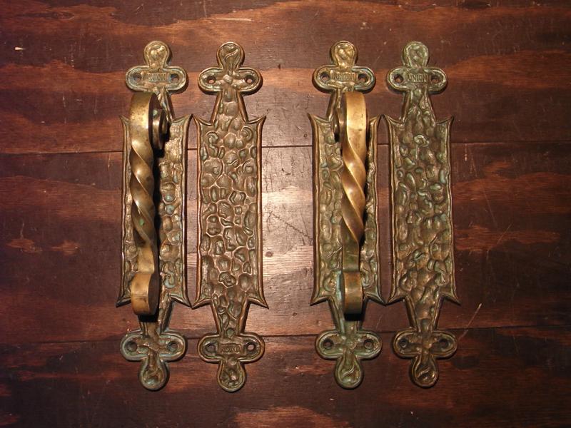 brass door handle & plate SET 