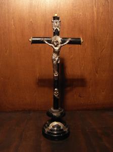 French black crucifix stand