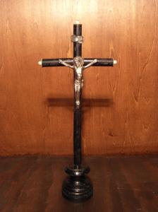 French black crucifix stand