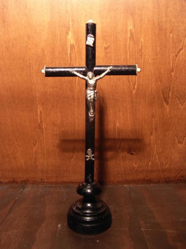 French black crucifix stand