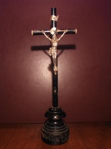 French black crucifix stand