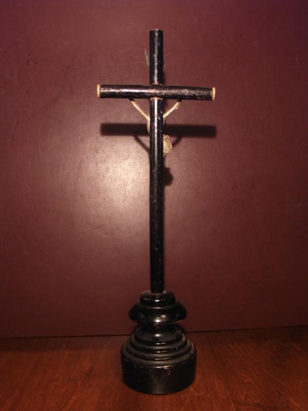フランス製ブラッククロススタンド、宗教用品、置物　LCJ 0526（3）