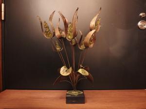 Bijan brass floral sculpture