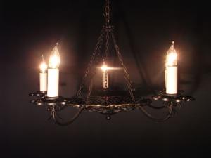 black iron scroll chandelier 5灯