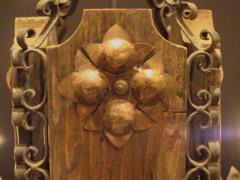 玄関照明、木製アイアンシャンデリア　LCH 1065（3）