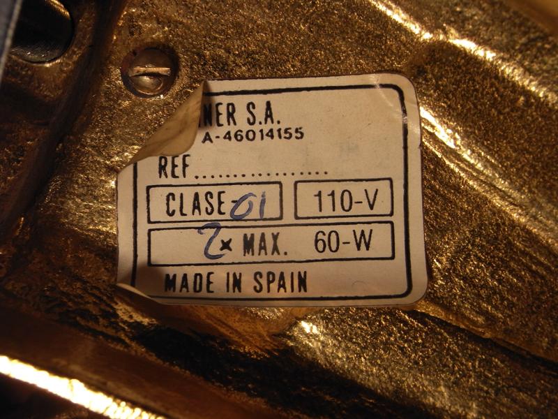 スペイン製真鍮ブラケット、壁ブラケット照明、ウォールランプ、ライト LCB 0470(7)